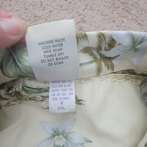 Hawaiian Togs Mens 2XL Aloha Shirt Short Sleeve Tropical Floral Cotton - Picture 8 of 8